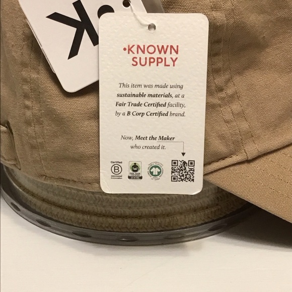 Known Supply Organic Cotton Sustainable Khaki Cap with Black Embroidery - Picture 4 of 11